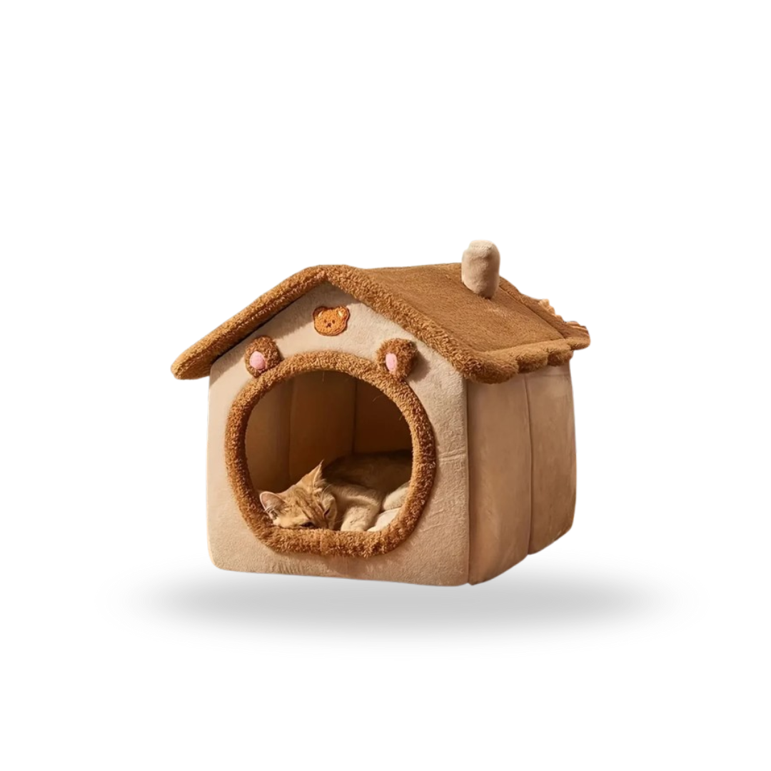 Casita portátil, desmontable y lavable para gatos y perros pequeños